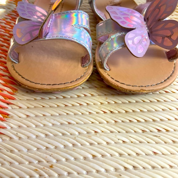 Butterfly Sandals Hologram Silver Toddler girl sz 7 - Picture 3 of 5